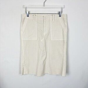 Nili Lotan Cream Corduroy Pocket Skirt 8